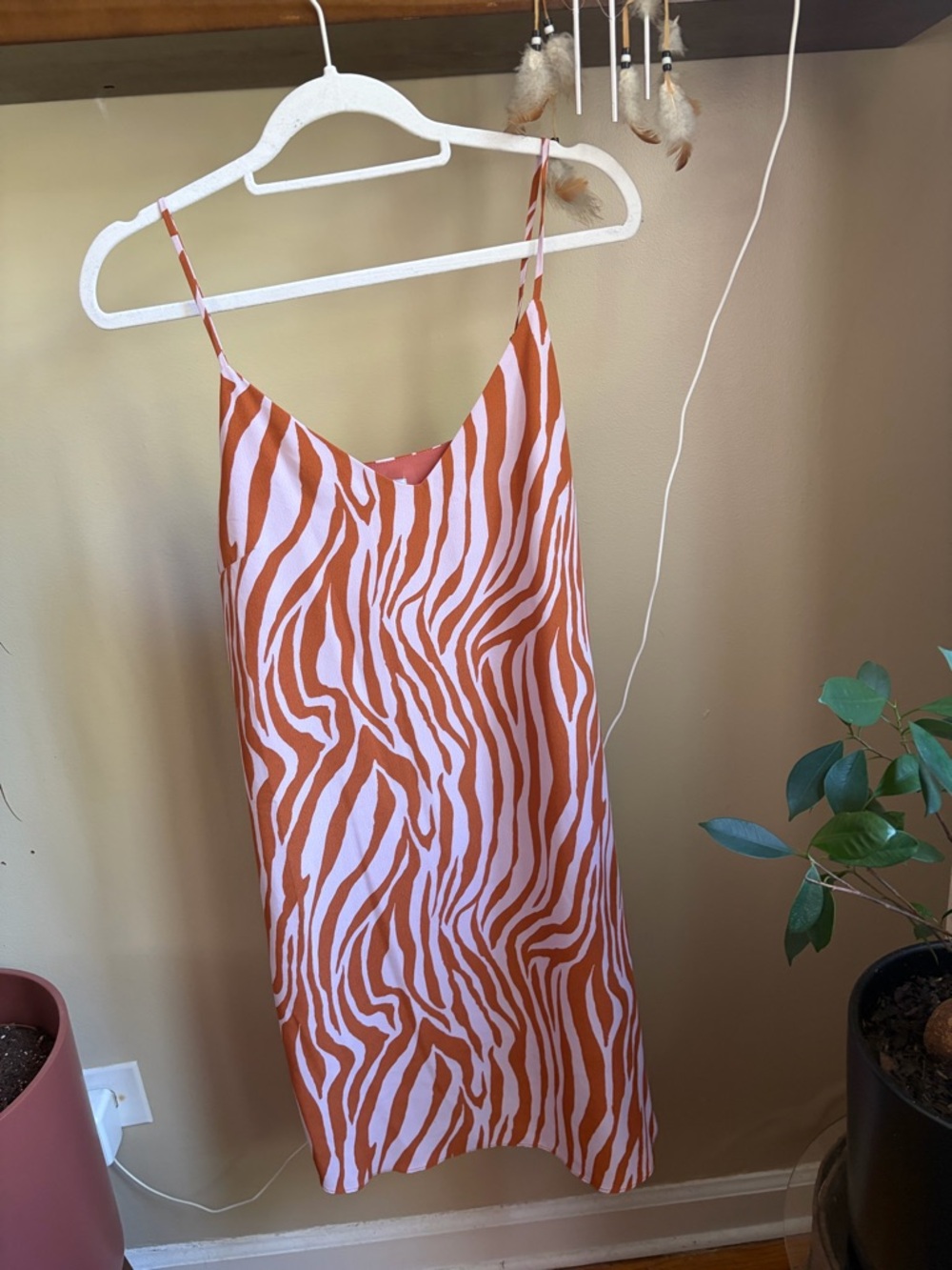 Lane B Zebra Striped mini dress